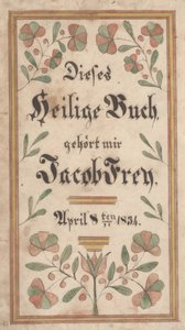 Boekplaat voor Jacob Frey, 1834